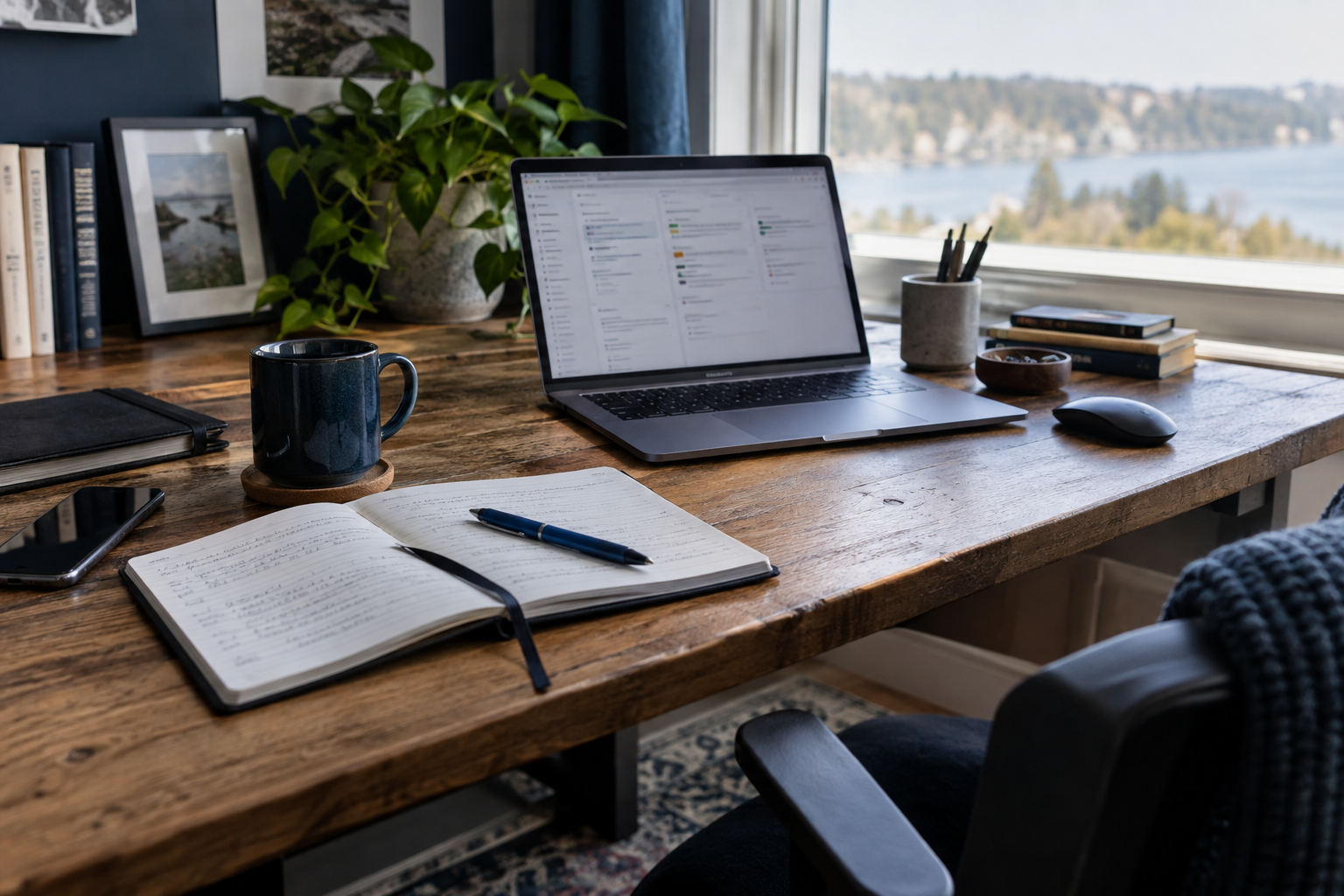Illustrative independent consultant’s workspace